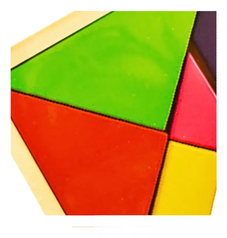 Tangram Dix Madera Chico Didactico Escolar Infantil - Dietrix - vista lateral