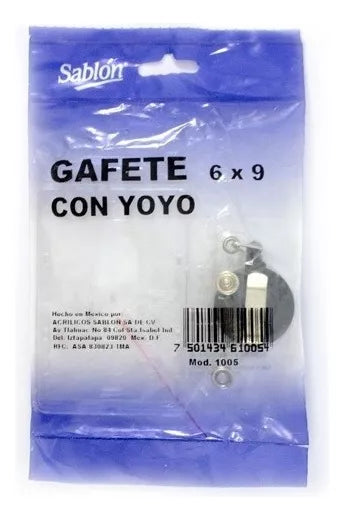 Porta Gafete Credencial Yoyo Sablon Plastico 6x9cm