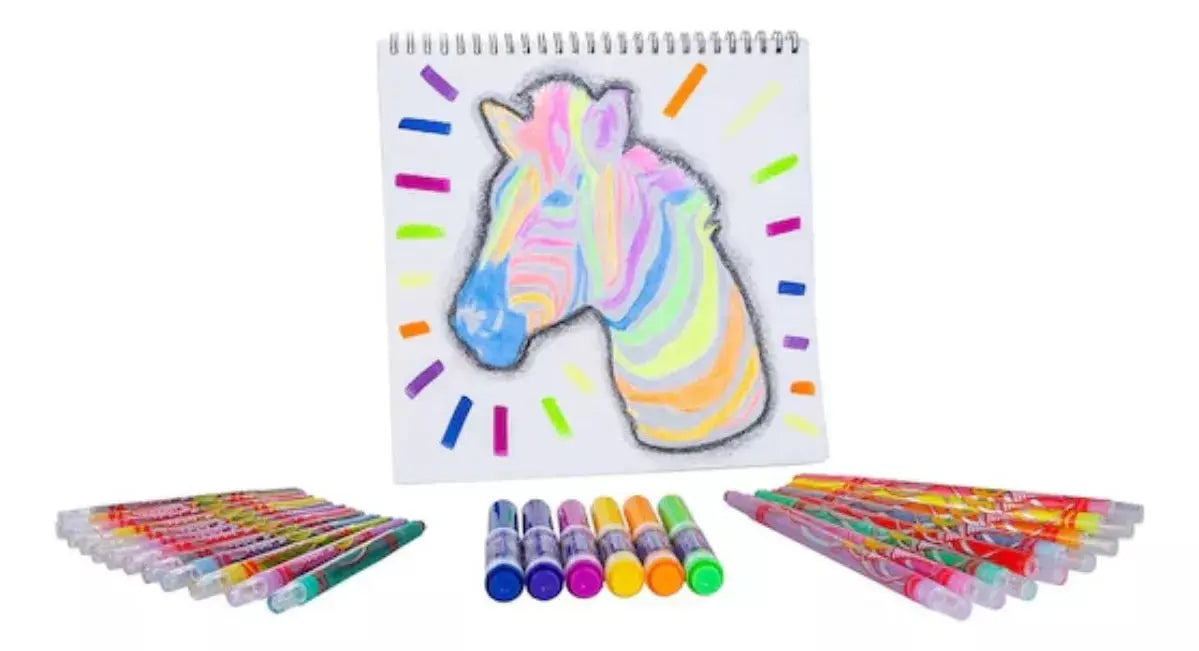 Set 27 Crayolas Twisteables Crayola Plumones Cuaderno - Crayola - vista lateral