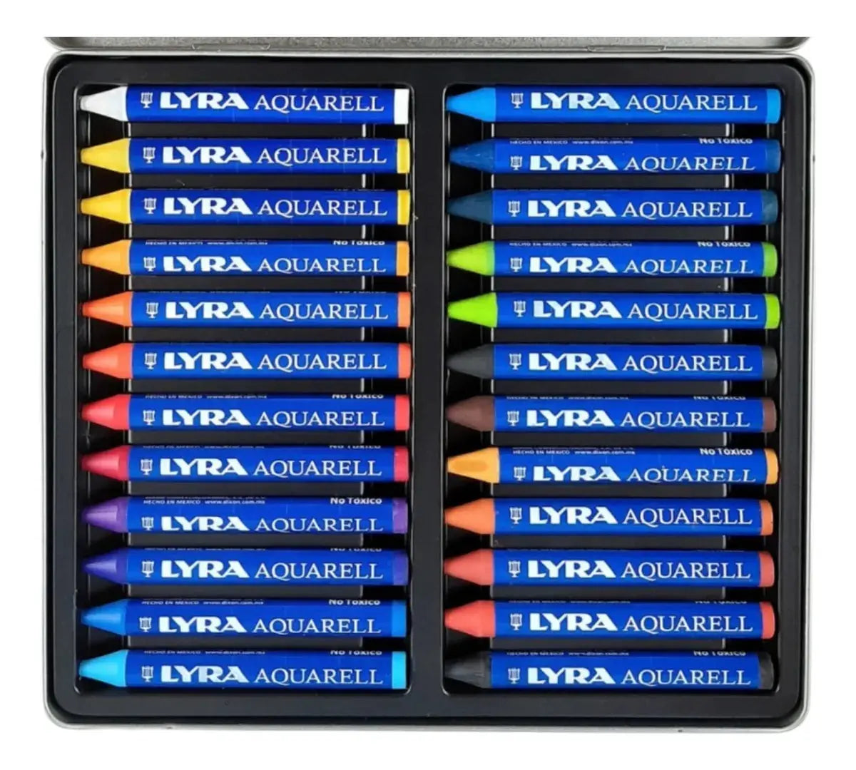 Set 24 Crayones Lyra Aquarell Estuche, Crayón Acuarelable - lyra