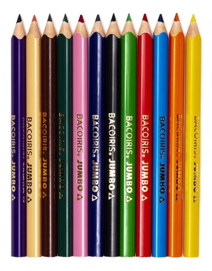 24 Lapices Colores Jumbo Baco Triangular Bacoiris Escolar