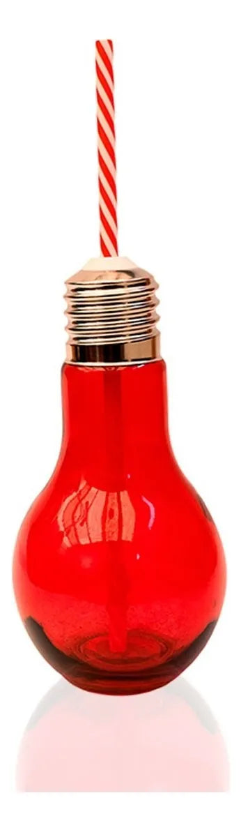 6pz Frascos Mason Jars Cristal Vaso Foco Colores Tapa Popote Color Mix