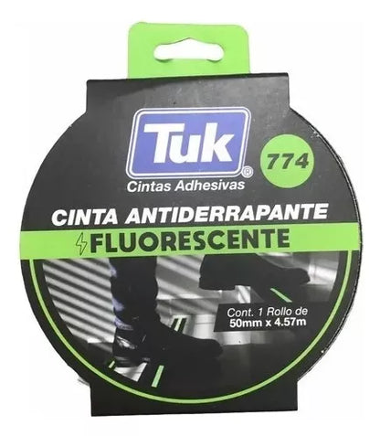Cinta Antiderrapante Tuk Fluorescente Adhesiva 50 Mm X 4.7 M