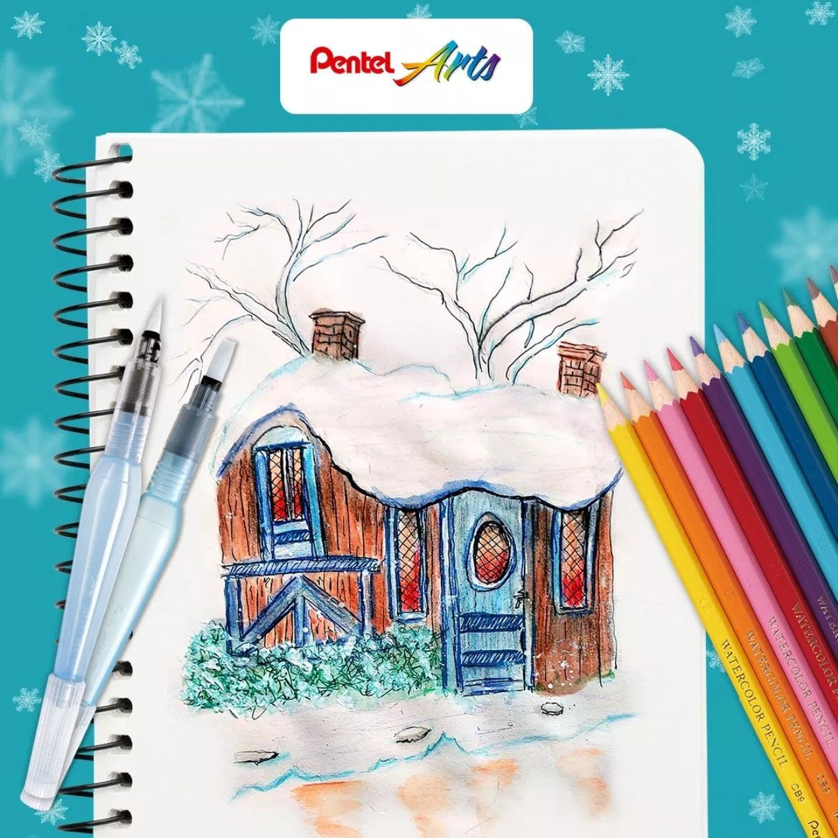 36 Lápiz Color Acuarelable Pentel Arts Profesionales Arte