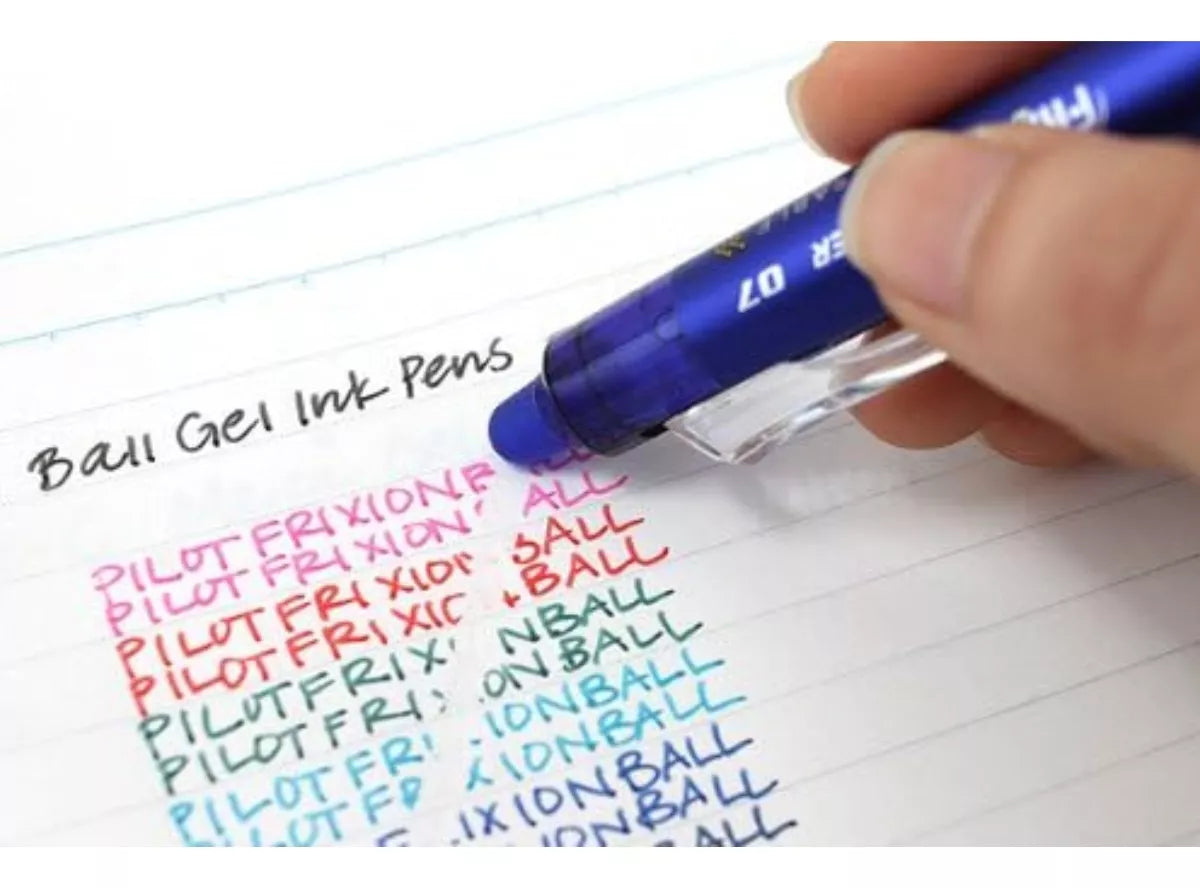 2 Plumas Pilot Frixion Clicker Retractil Tinta Borrable Gel