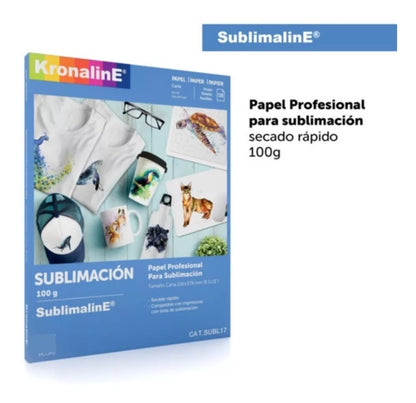 250 Hojas Papel Sublimacion Kronaline Oficio 100g Sublimar