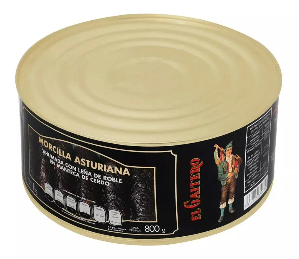 Morcilla Ahumada El Gaitero 1kg Ahumado Leña Alimentos - El Gaitero - empaque