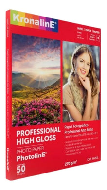 50 Hojas Papel Fotografico Brillante Carta Kronaline Ph371