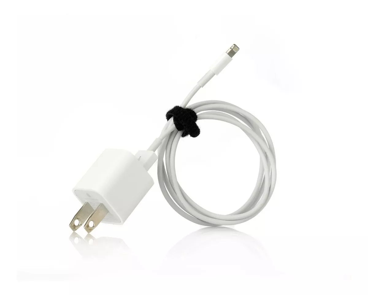 2 Pack Cincho Organizador Cables Velcro® Tira Sujeción Negro