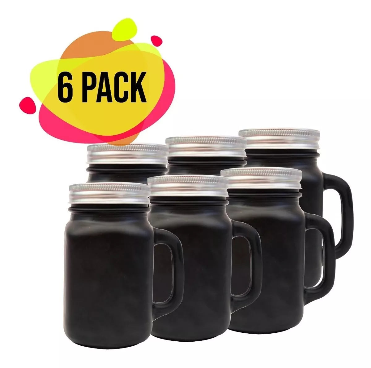 6 Pack Mason Jar Personalizar Con Gis Tarros Envas Pizarra