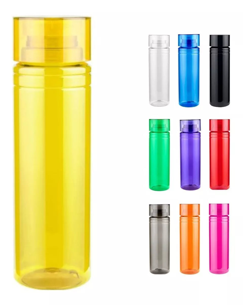 25 Cilindros Plástico Agua 850ml Colores Anfora Botella Agua - MarchanteMX
