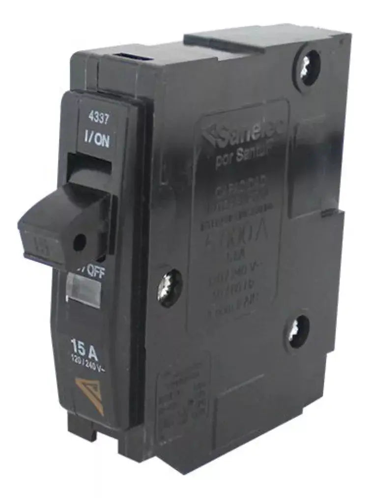 Interruptor 1 Polo Termomagnética 15a Sanelec Disparo Visibl - Sanelec