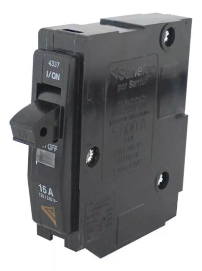 Interruptor 1 Polo Termomagnética 15a Sanelec Disparo Visibl - Sanelec