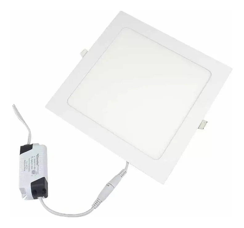 Luminario Led Sanelec 18w Cuadrado Empotrar Luz Fria Blanco - Sanelec - vista lateral