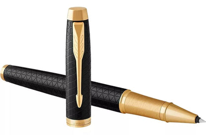 Bolígrafo Rollerball Parker Im Premium Negra Acabados Dorado - Marchante MX