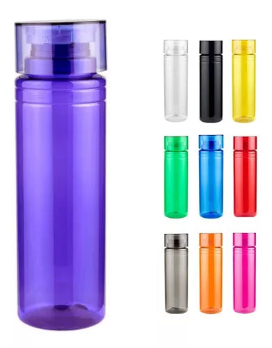 25 Cilindros Plástico Agua 850ml Colores Anfora Botella Agua - MarchanteMX