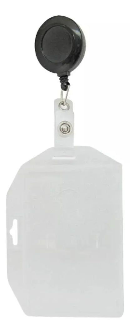 Porta Gafete Credencial Yoyo Sablon Plastico 6x9cm - Sablon - empaque