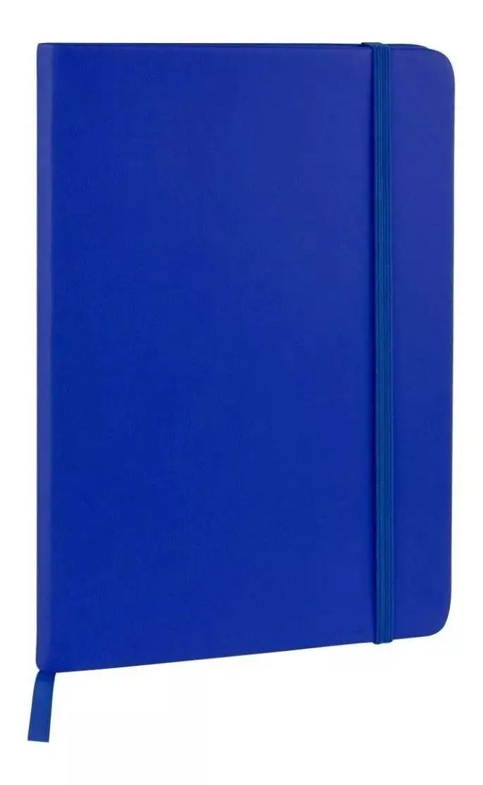 Libreta Tipo Moleskine Cuaderno 80h Raya 14x21 Color Escoger Azul Rey - Promopción