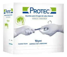 GUANTE CIRUJANO PROTEC EST C/ALOE VERA No 7 CJA C/50 PARES - PROTEC
