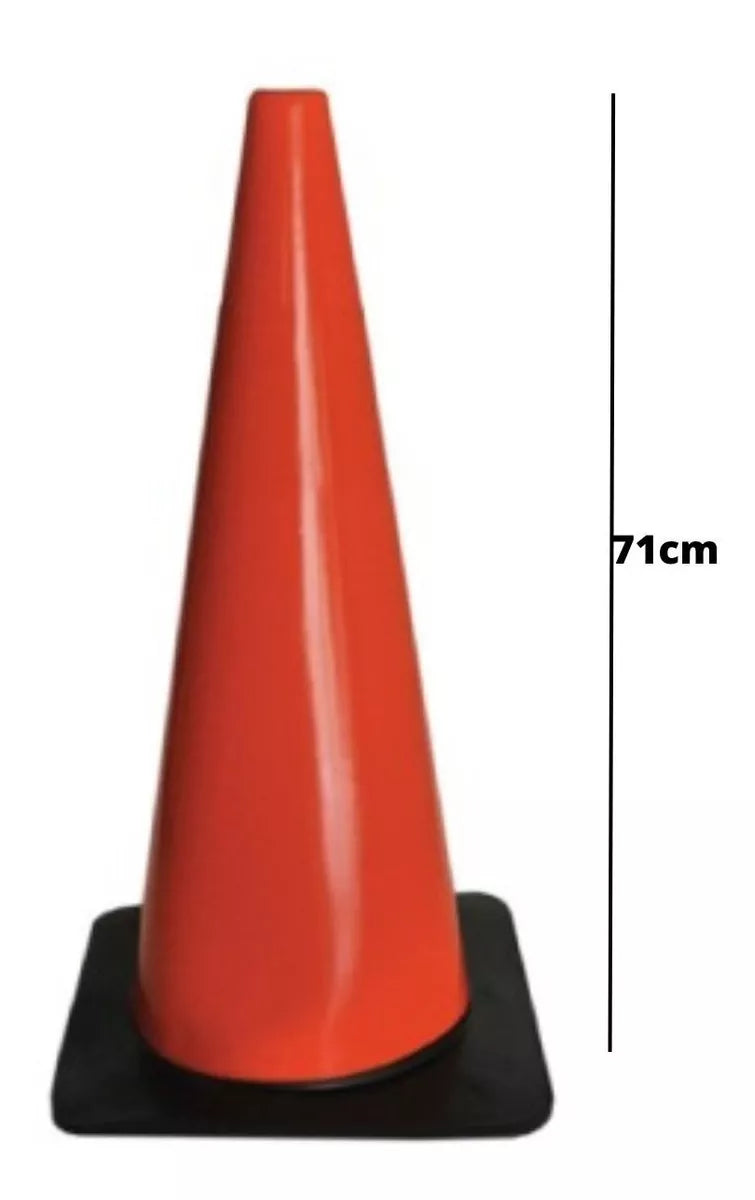 Cono Señalización Vial 71cm Pvc Flexible Naranja Alyger