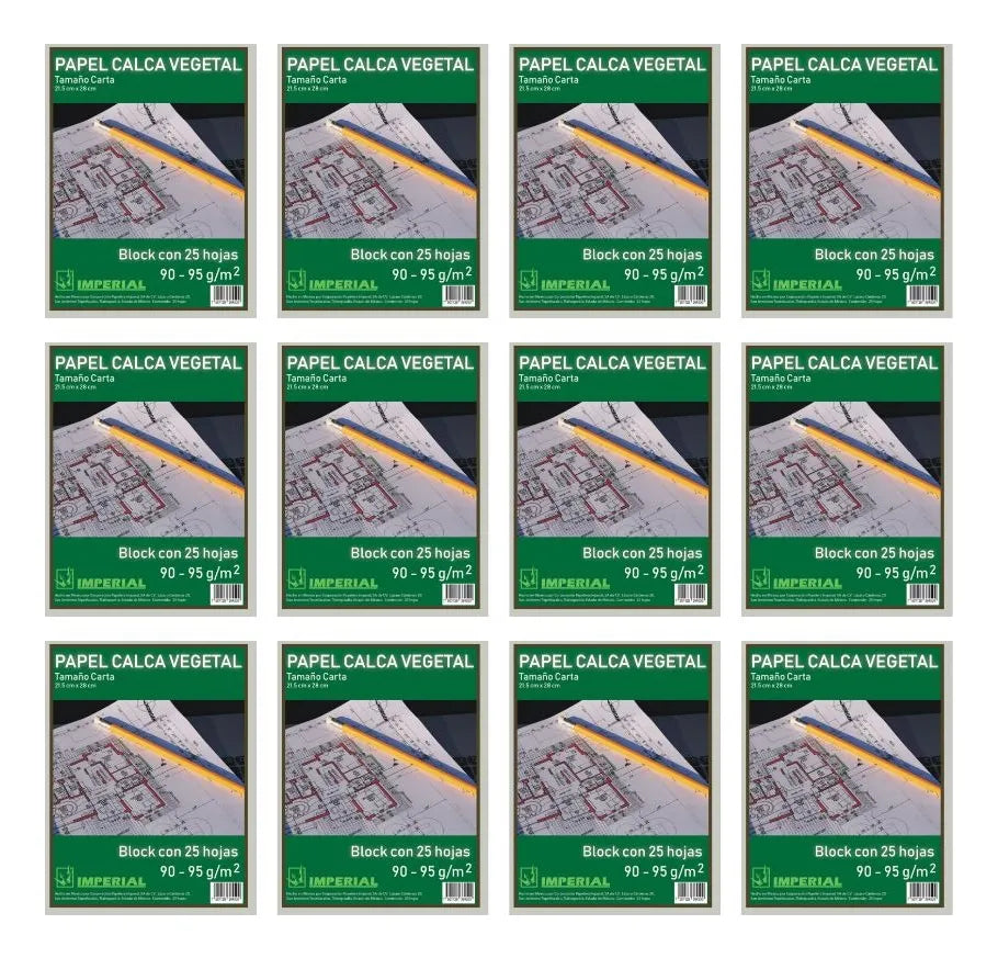 7 Blocks C/25h Vegetal Tam.carta Papeleria Imperial