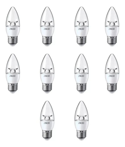 Set 10 Pzs Foco Led Vela Aksi 4w Base E27 Luz Blanca - Aksi