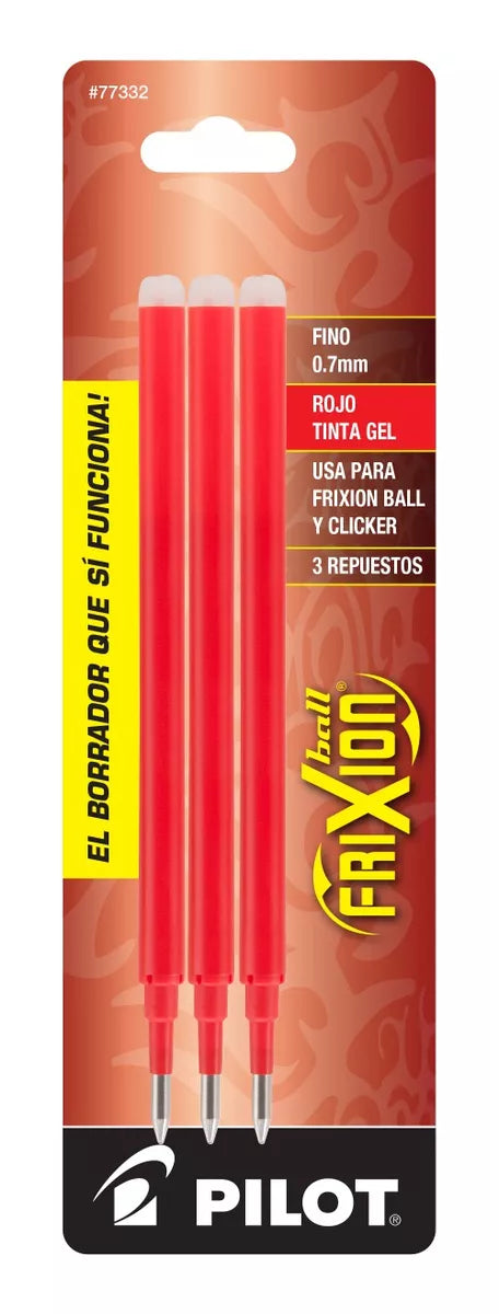 3 Repuestos Boligrafo Gel Pilot Frixion Tinta Borrable Color - MarchanteMX