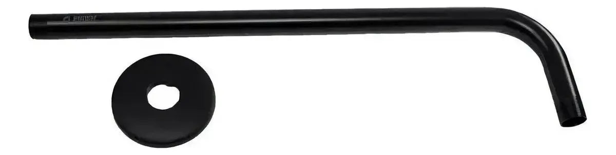 Cuello Regadera Meer 40cm Negro Mate Chapeton Acero - CNX - detalle