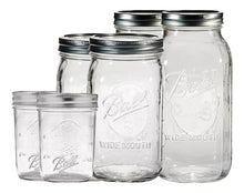 Set 6pz Mason Jars Ball Vidrio Boca Ancha 3 Tamaños