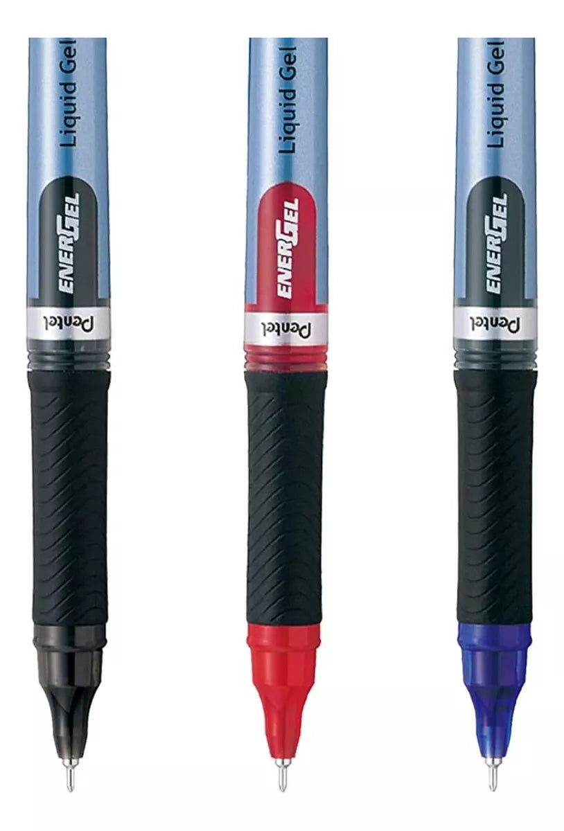3 Bolígrafos Pentel Energel Tinta Gel Líquida 0.5mm Colores
