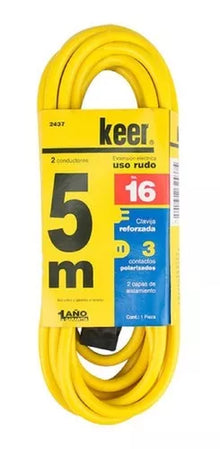5m Extensión Electrica 2 Conductores Keer Uso Rudo 625w