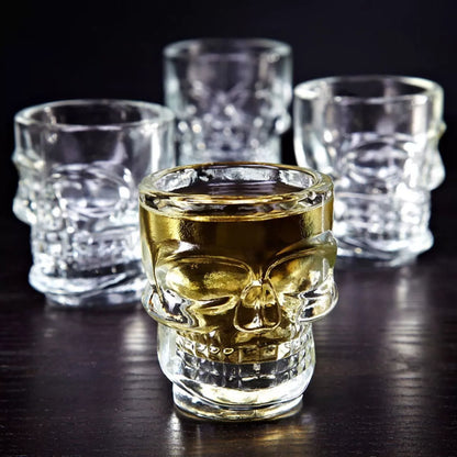 6 Pack Vaso Tequilero Shot Calavera Craneo Vidrio Escoge Mod