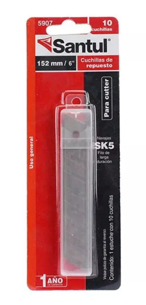 Navajas Repuesto Cutter 18mm Santul Estuche Plastico - Santul