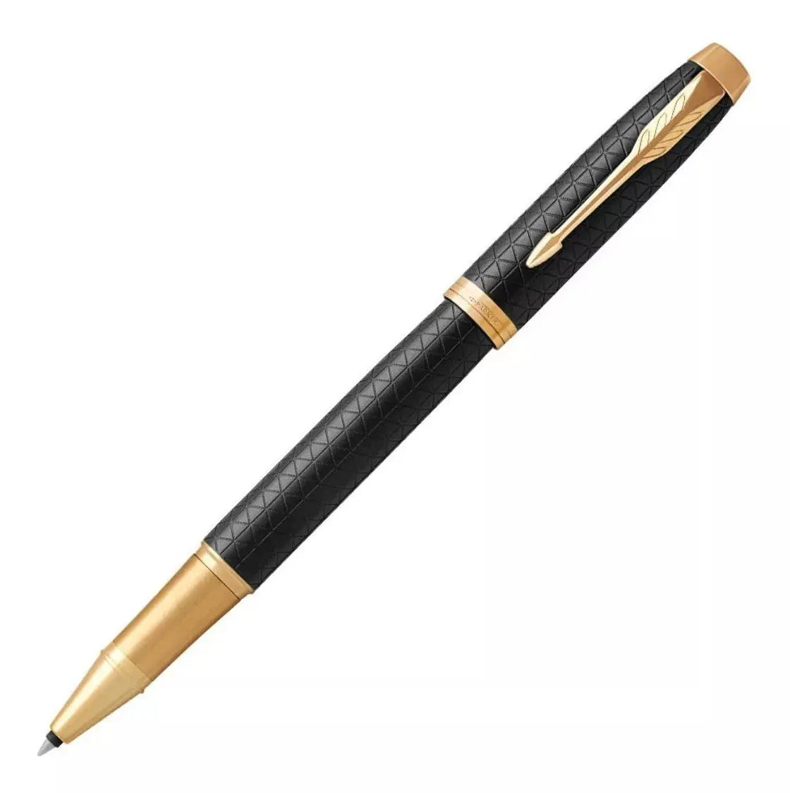 Bolígrafo Rollerball Parker Im Premium Negra Acabados Dorado - Marchante MX