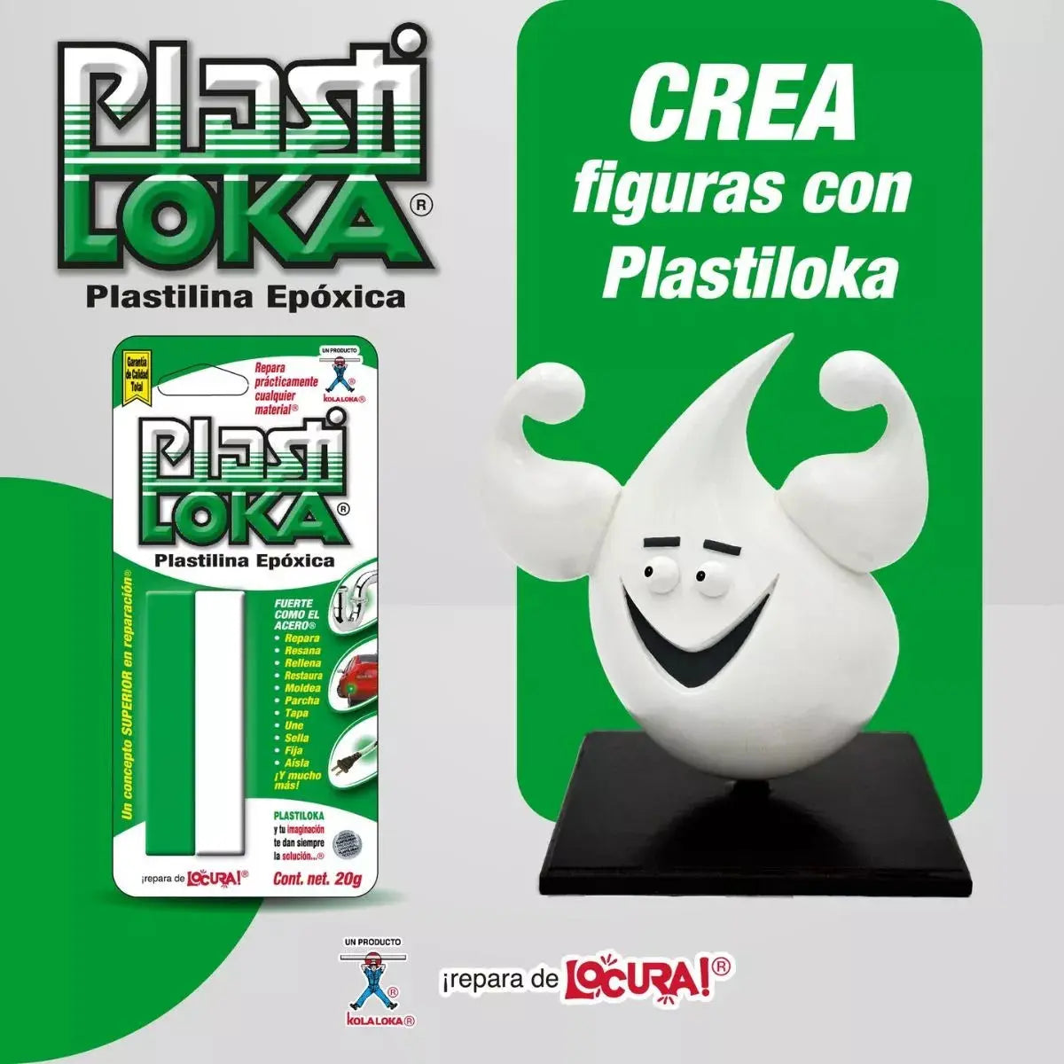 Plastilina Epoxica Plasti Loka 20g Kola Loka - Kola loka - empaque
