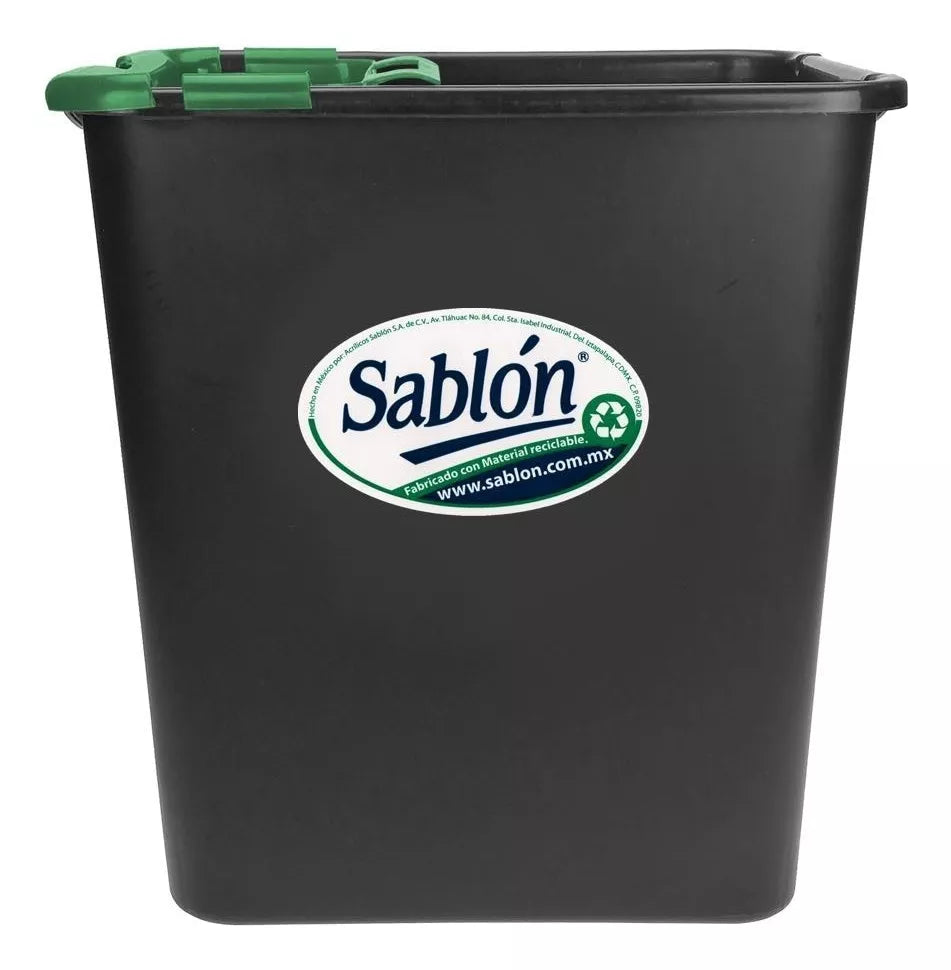 Bote De Basura 17l Negro Con Inserto Para Basura Orgánica