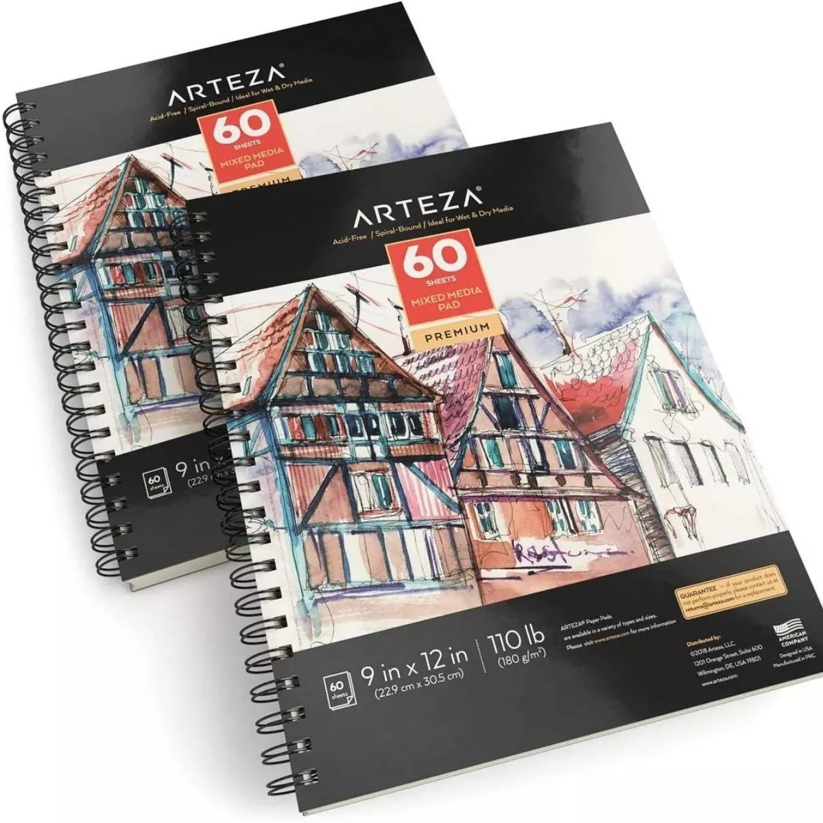 Set 2 Block Mixed Media 22x30 60h Microperforado Arteza