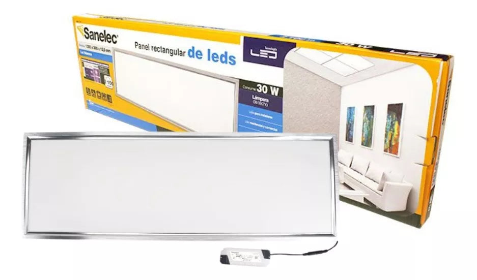 Pantalla Led Luminaria Santul 30w Rectangular 127x30cm 1271