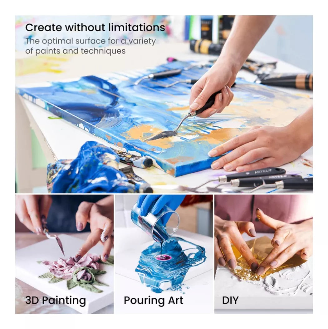 Paquete 2 Lienzos Clasicos Algodon 36 X 48 Pulgadas Arteza