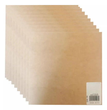 Pack 10 Tablas Madera Manualidades Dietrix 25x25 Cm - Dietrix - empaque