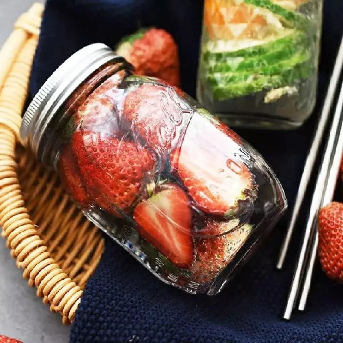 Set 12pz Mason Jar Ball Boca Regular 4oz, 8oz Y 16oz - Coveme