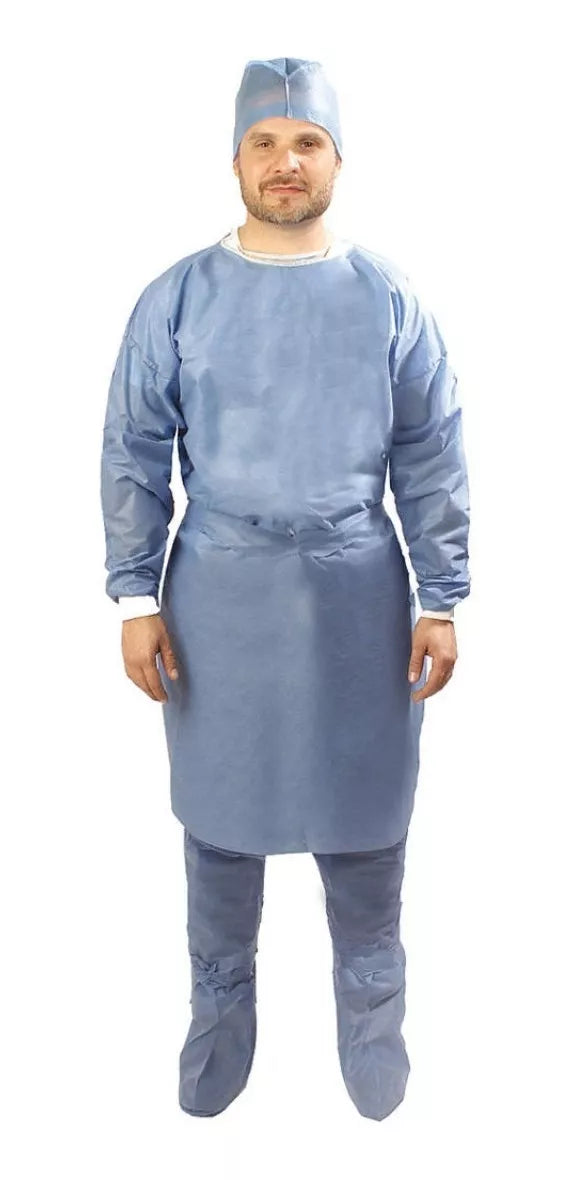 10pz Bata Quirúrgica Cirujano Desechable Esteril Puño Alyger