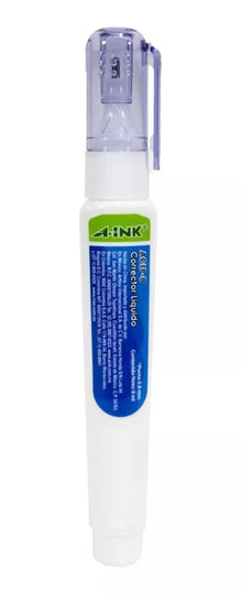 12pz Corrector Liquido 8ml A-ink Tipo Pluma Punta 0.8m