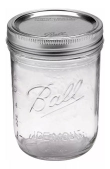 24 Mason Jars Ball 16oz Boca Ancha Tapa/popote Frasco