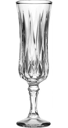 6 Copas Flauta Vino Tinto Vidrio Cristal Labrado Verzy