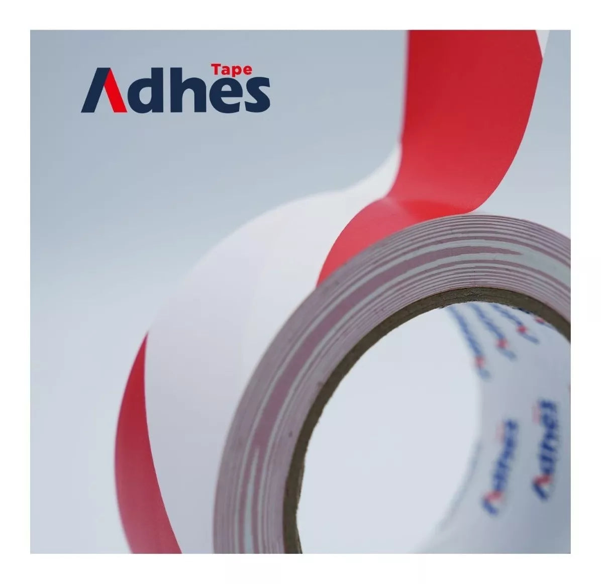 Cinta Delimitadora Adhesiva Pvc Adhes 4.8cmx33m Blanca/Rojo