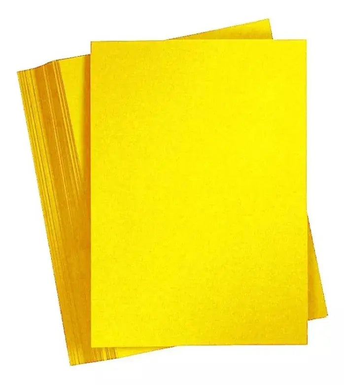 100 Hojas Color Amarillo Neón Eurocolors Tamaño Carta - Arpapel