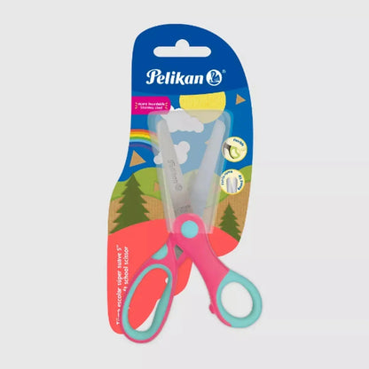 Tijeras Escolar Pelikan Punta Roma Mango Super Suave - Marchante MX