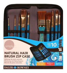 Pinceles Pelo Natural Daler Rowney Acuarela Oleo Acrílico 10 Piezas