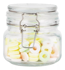 Contenedor Vidrio Hermético Tapa Clip 500 Ml Frasco Brocal